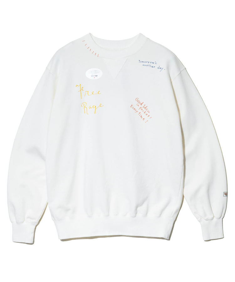 go slow caravan(ゴースローキャラバン) |FREE RAGE/フリーレイジ ハンドクラフトクルースウェット《Hand Drawing》 (MENS)