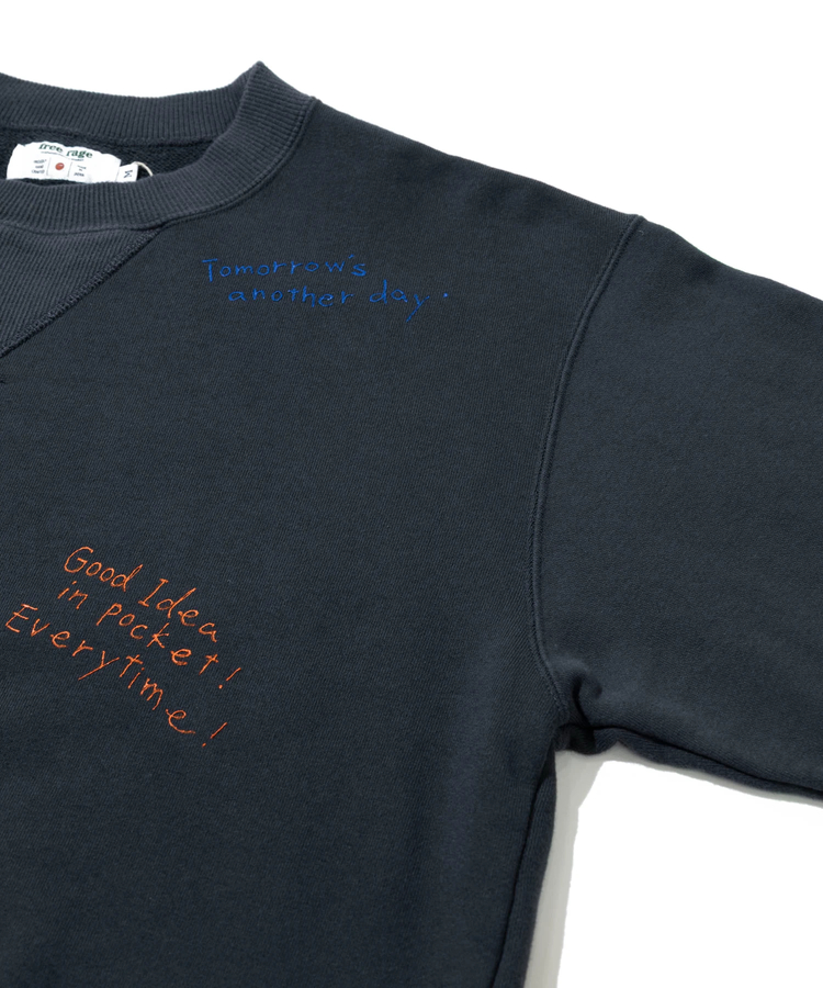 go slow caravan(ゴースローキャラバン) |FREE RAGE/フリーレイジ ハンドクラフトクルースウェット《Hand Drawing》 (MENS)