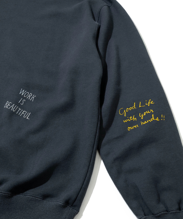 go slow caravan(ゴースローキャラバン) |FREE RAGE/フリーレイジ ハンドクラフトクルースウェット《Hand Drawing》 (MENS)