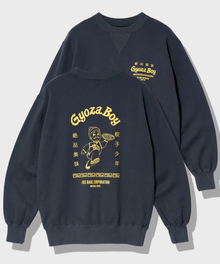 go slow caravan(ゴースローキャラバン) |FREE RAGE/フリーレイジ クラシッククルースウェット《Gyoza Boy vol.1》 (MENS)