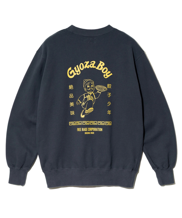 go slow caravan(ゴースローキャラバン) |FREE RAGE/フリーレイジ クラシッククルースウェット《Gyoza Boy vol.1》 (MENS)