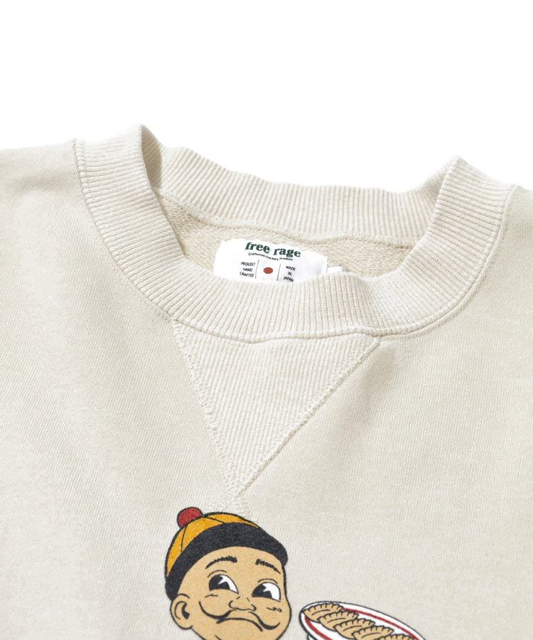 go slow caravan(ゴースローキャラバン) |FREE RAGE/フリーレイジ クラシッククルースウェット《Gyoza Boy vol.2》 (MENS)
