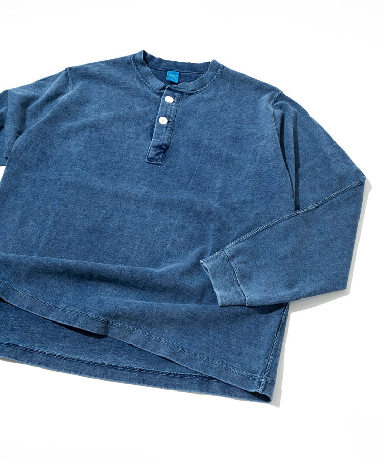 go slow caravan(ゴースローキャラバン) |GOOD ON/グッドオン LS HEAVY HENLEY TEE INDIGO SHAVE (MENS)
