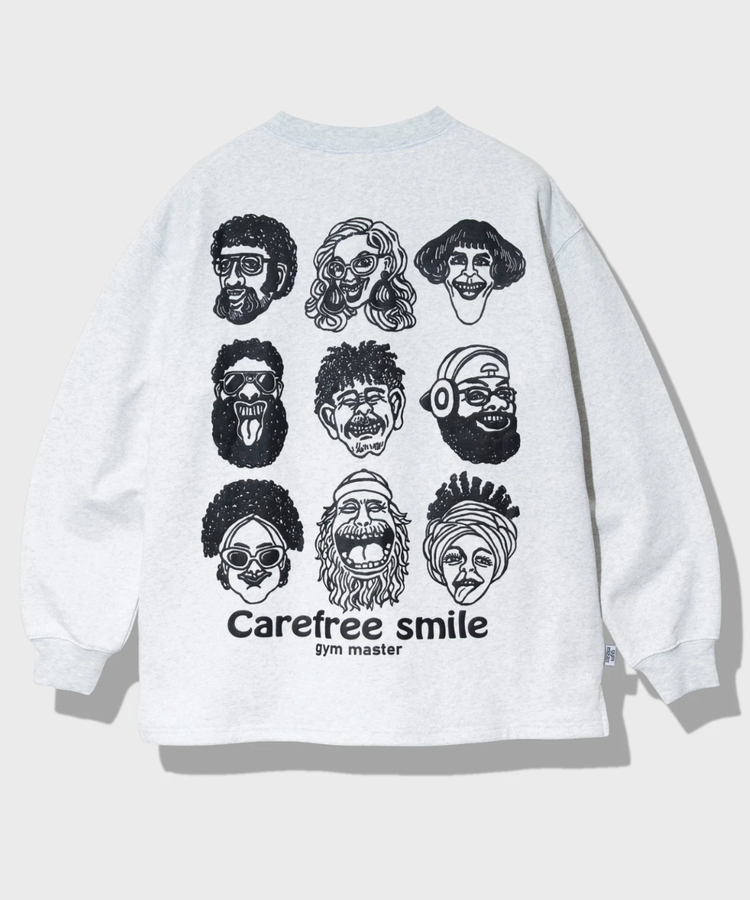 go slow caravan(ゴースローキャラバン) |gym master/ジムマスター 10.3oz carafree smile スウェットビッグTee (MENS)