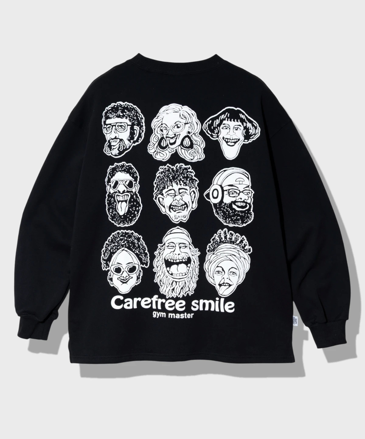 go slow caravan(ゴースローキャラバン) |gym master/ジムマスター 10.3oz carafree smile スウェットビッグTee (MENS)