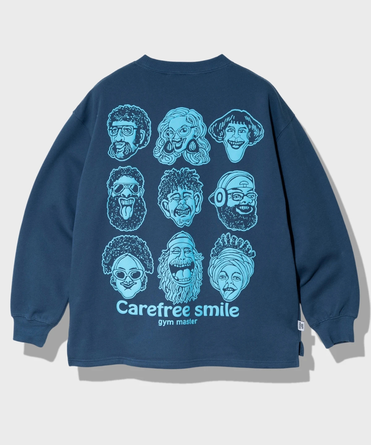 go slow caravan(ゴースローキャラバン) |gym master/ジムマスター 10.3oz carafree smile スウェットビッグTee (MENS)