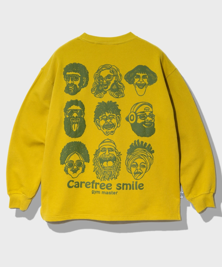go slow caravan(ゴースローキャラバン) |gym master/ジムマスター 10.3oz carafree smile スウェットビッグTee (MENS)