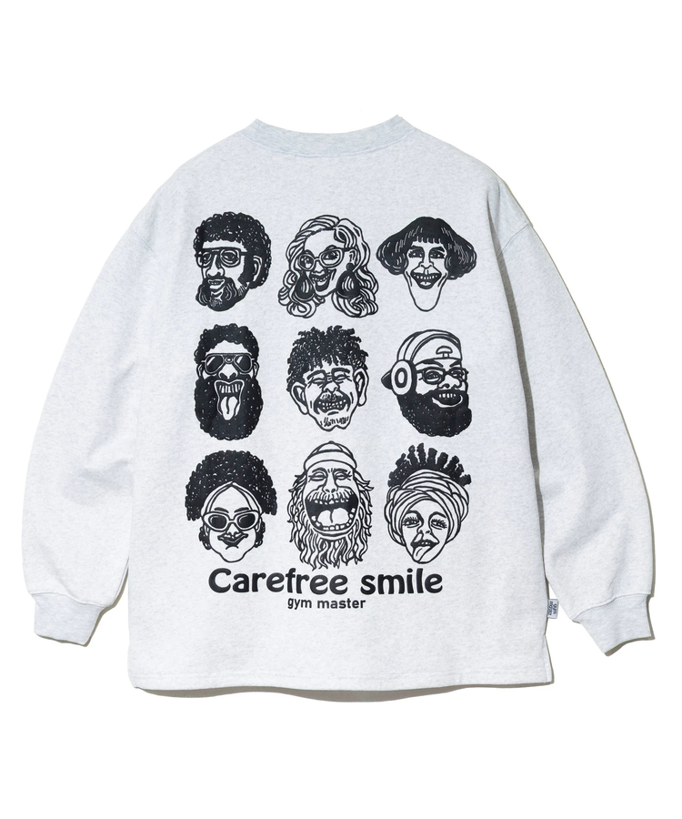 go slow caravan(ゴースローキャラバン) |gym master/ジムマスター 10.3oz carafree smile スウェットビッグTee (MENS)