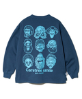 go slow caravan(ゴースローキャラバン) |gym master/ジムマスター 10.3oz carafree smile スウェットビッグTee (MENS)