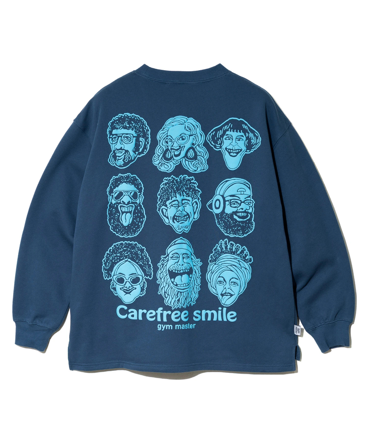 go slow caravan(ゴースローキャラバン) |gym master/ジムマスター 10.3oz carafree smile スウェットビッグTee (MENS)