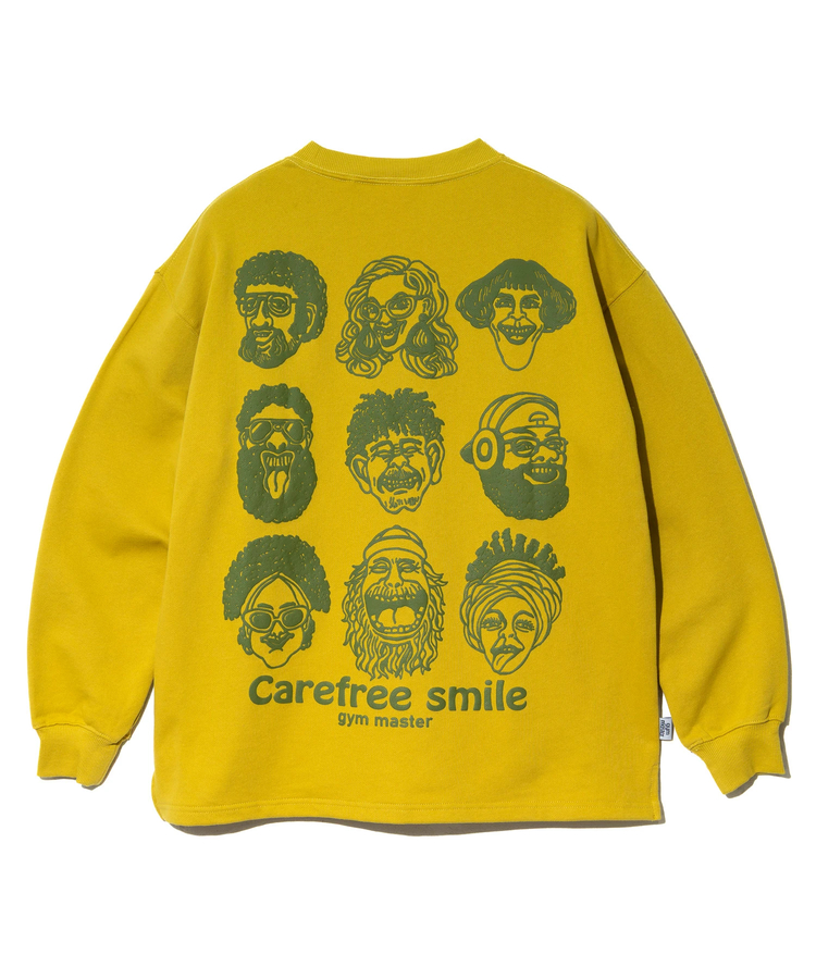 go slow caravan(ゴースローキャラバン) |gym master/ジムマスター 10.3oz carafree smile スウェットビッグTee (MENS)