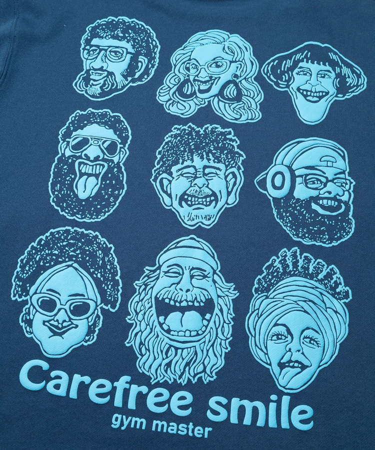 go slow caravan(ゴースローキャラバン) |gym master/ジムマスター 10.3oz carafree smile スウェットビッグTee (MENS)