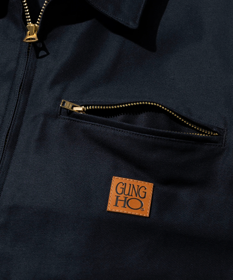 go slow caravan(ゴースローキャラバン) |GUNG HO/ガンホー BACK SATIN WORK JACKET (MENS)