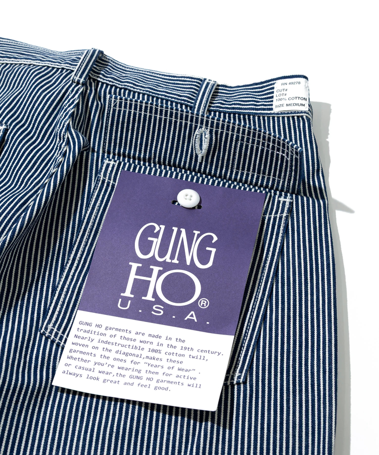 go slow caravan(ゴースローキャラバン) |GUNG HO/ガンホー HICKORY 4POCKETS WIDE FATIGUE TROUSER (MENS)