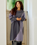 go slow caravan(ゴースローキャラバン) |USA/Cカットオフ歪み切替ロングスリーブワンピース (WOMENS)