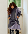 go slow caravan(ゴースローキャラバン) |USA/Cカットオフ歪み切替ロングスリーブワンピース (WOMENS)