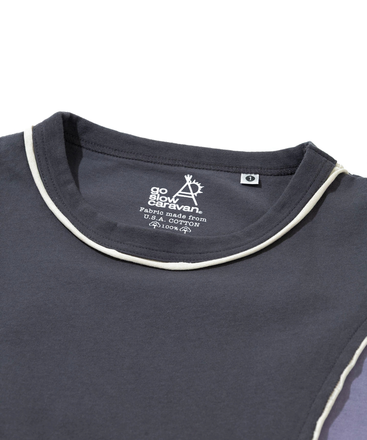 go slow caravan(ゴースローキャラバン) |USA/Cカットオフ歪み切替ロングスリーブワンピース (WOMENS)