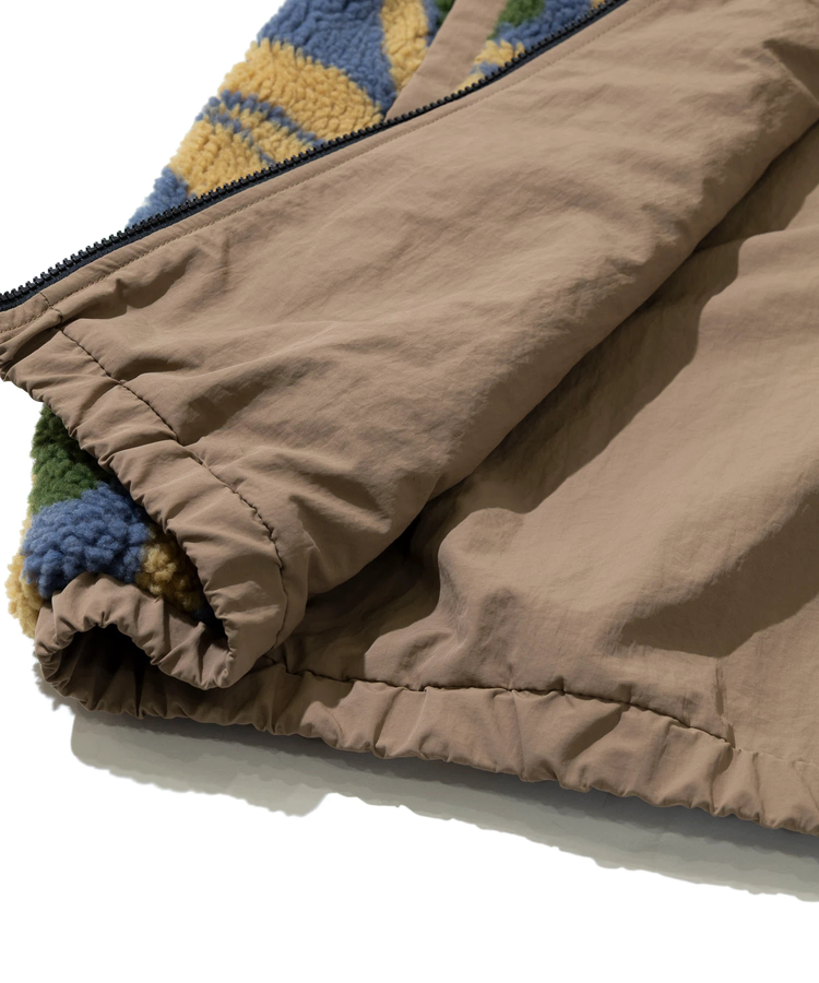 KAKELA&TRANQUIL/カケラ&トランクイル 柄ボアxナイロンリバーシブル