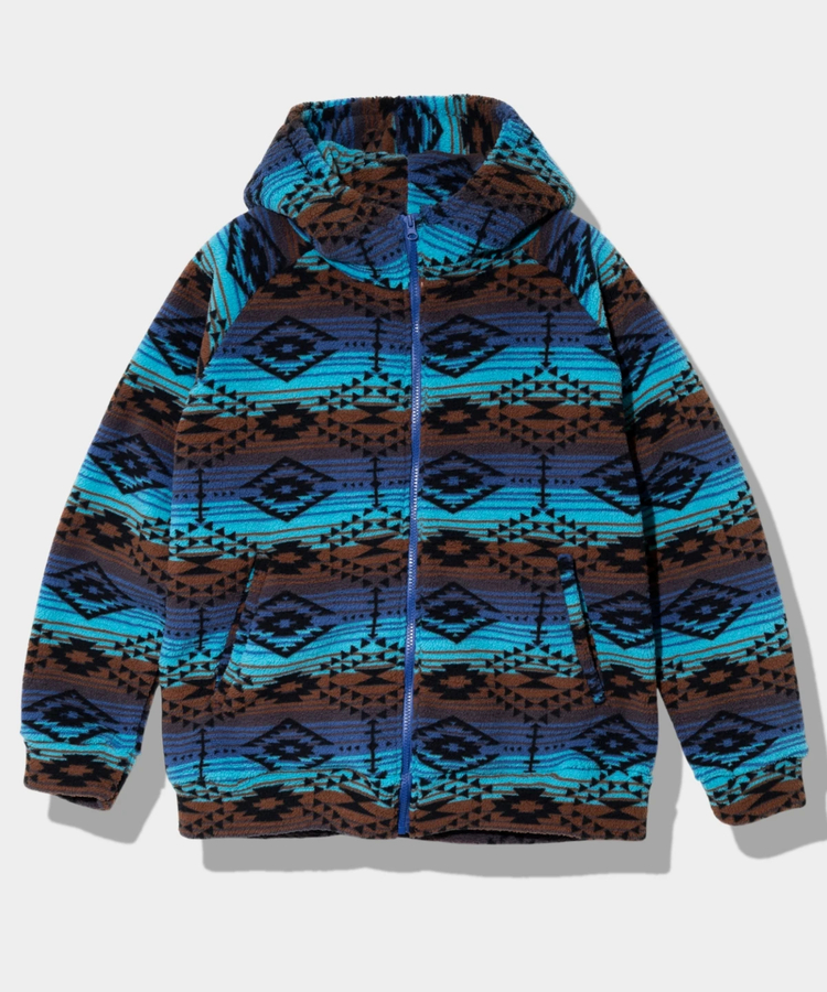 go slow caravan(ゴースローキャラバン) |BAYCANT/ベイカント 総柄フリースパーカー (MENS)