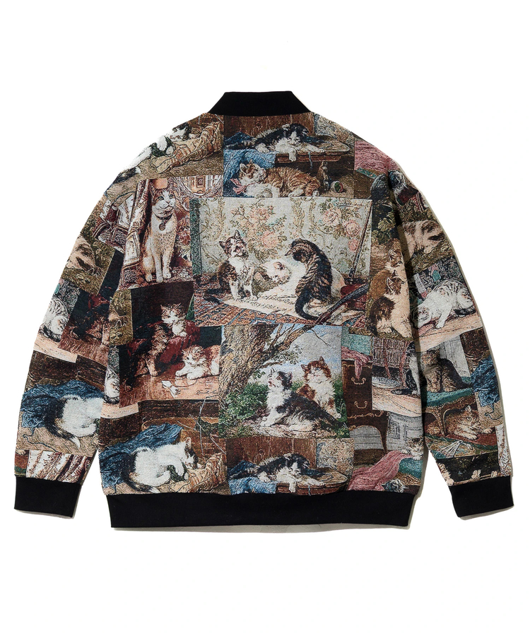 Revo./レヴォ ゴブラン総柄織りジップアップブルゾン (MENS