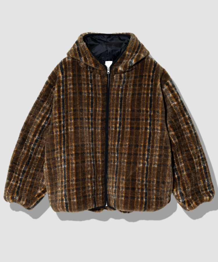 go slow caravan(ゴースローキャラバン) |Revo./レヴォ ボアチェックジップアップフーディー (MENS)