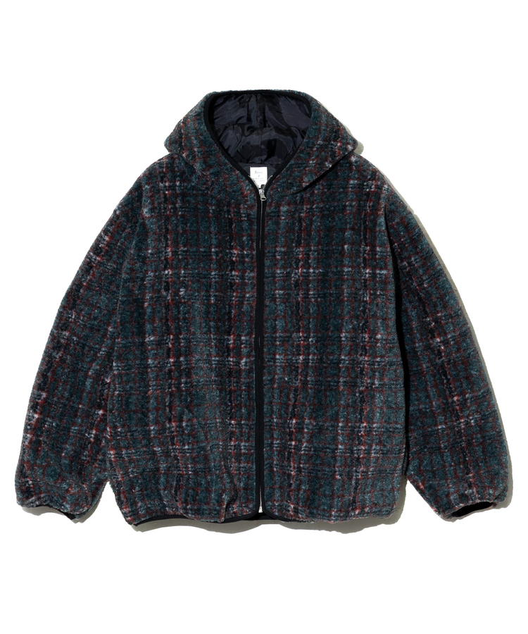 go slow caravan(ゴースローキャラバン) |Revo./レヴォ ボアチェックジップアップフーディー (MENS)