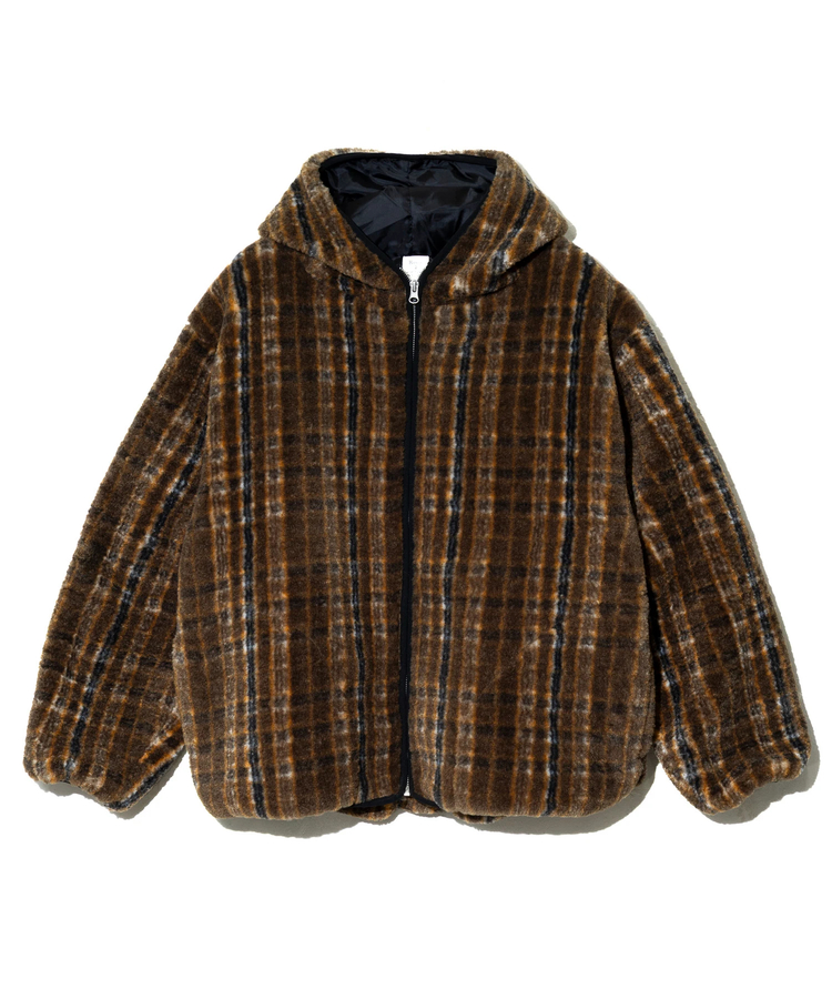 go slow caravan(ゴースローキャラバン) |Revo./レヴォ ボアチェックジップアップフーディー (MENS)