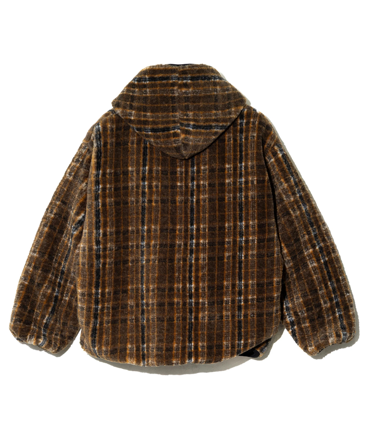 go slow caravan(ゴースローキャラバン) |Revo./レヴォ ボアチェックジップアップフーディー (MENS)