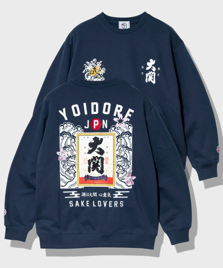 go slow caravan(ゴースローキャラバン) |YOIDORE/酔いどれ 大関はこのさけコラボ クルーネックスウェット (MENS) 