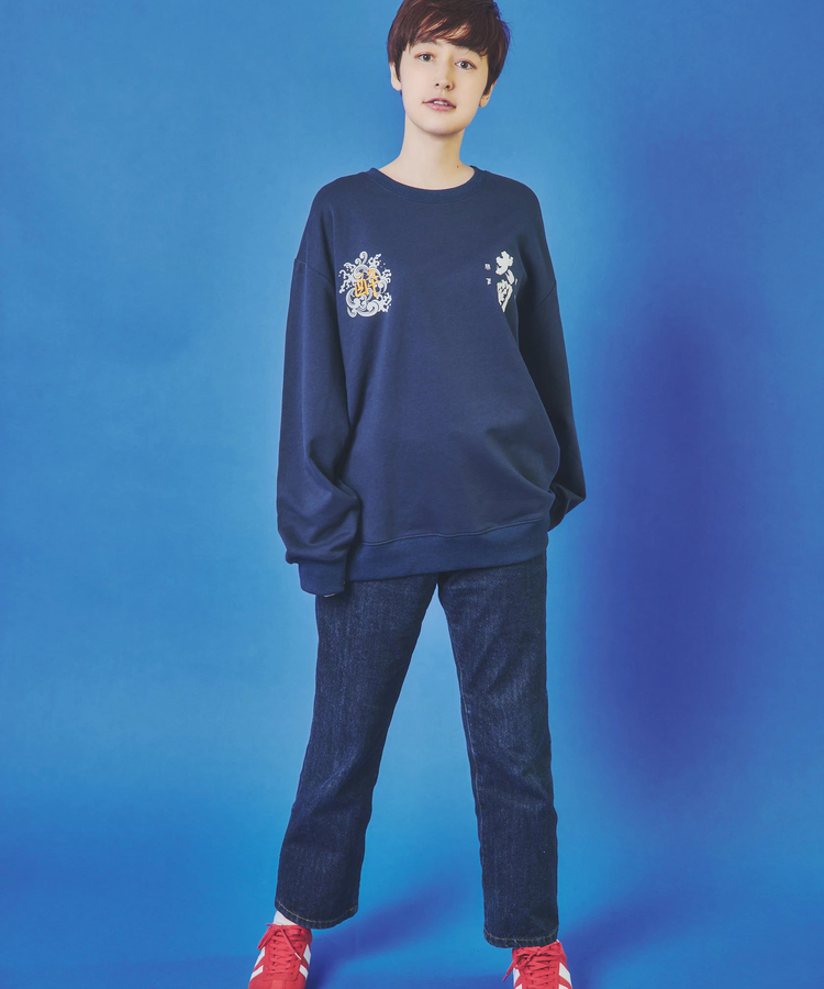 go slow caravan(ゴースローキャラバン) |YOIDORE/酔いどれ 大関はこのさけコラボ クルーネックスウェット (MENS) 