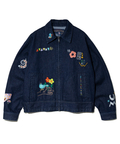 go slow caravan(ゴースローキャラバン) |Threads Party Denim 刺繍トラッカージャケット (MENS/WOMENS)