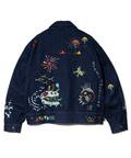 go slow caravan(ゴースローキャラバン) |Threads Party Denim 刺繍トラッカージャケット (MENS/WOMENS)