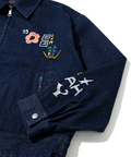 go slow caravan(ゴースローキャラバン) |Threads Party Denim 刺繍トラッカージャケット (MENS/WOMENS)