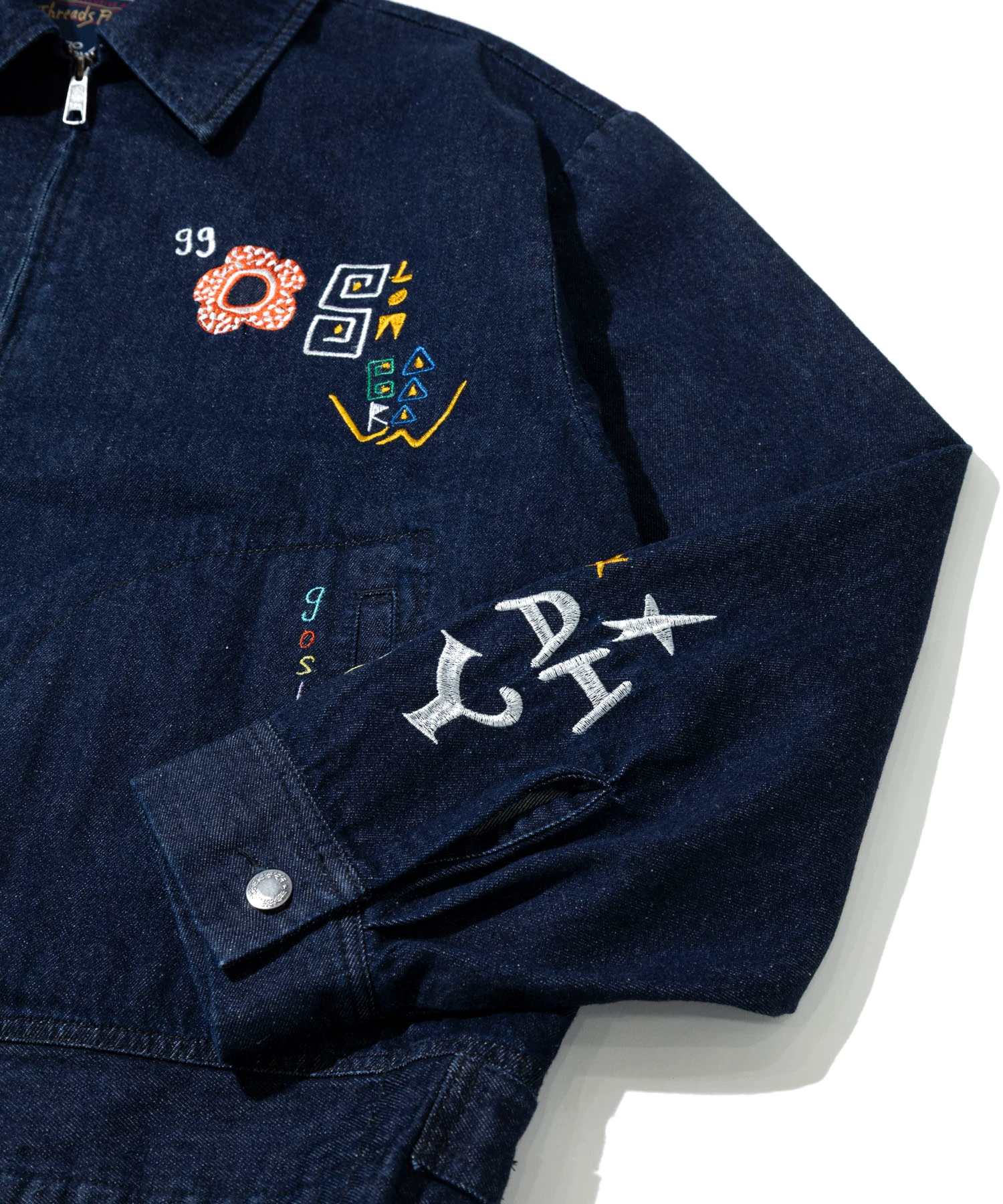 Threads Party Denim 刺繍トラッカージャケット (MENS/WOMENS