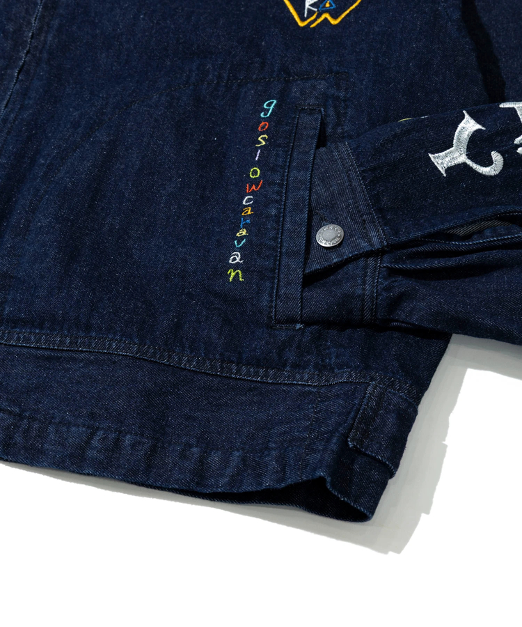 go slow caravan(ゴースローキャラバン) |Threads Party Denim 刺繍トラッカージャケット (MENS/WOMENS)