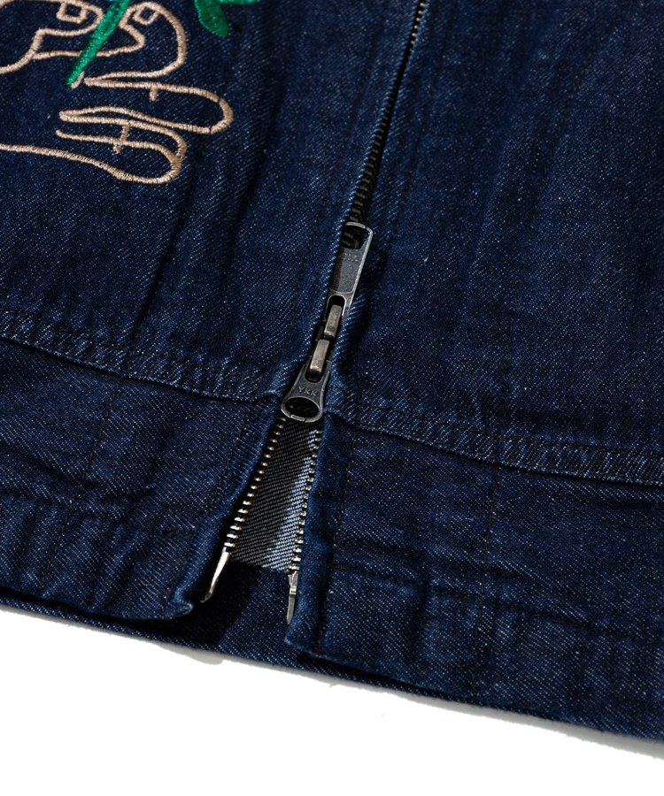 go slow caravan(ゴースローキャラバン) |Threads Party Denim 刺繍トラッカージャケット (MENS/WOMENS)