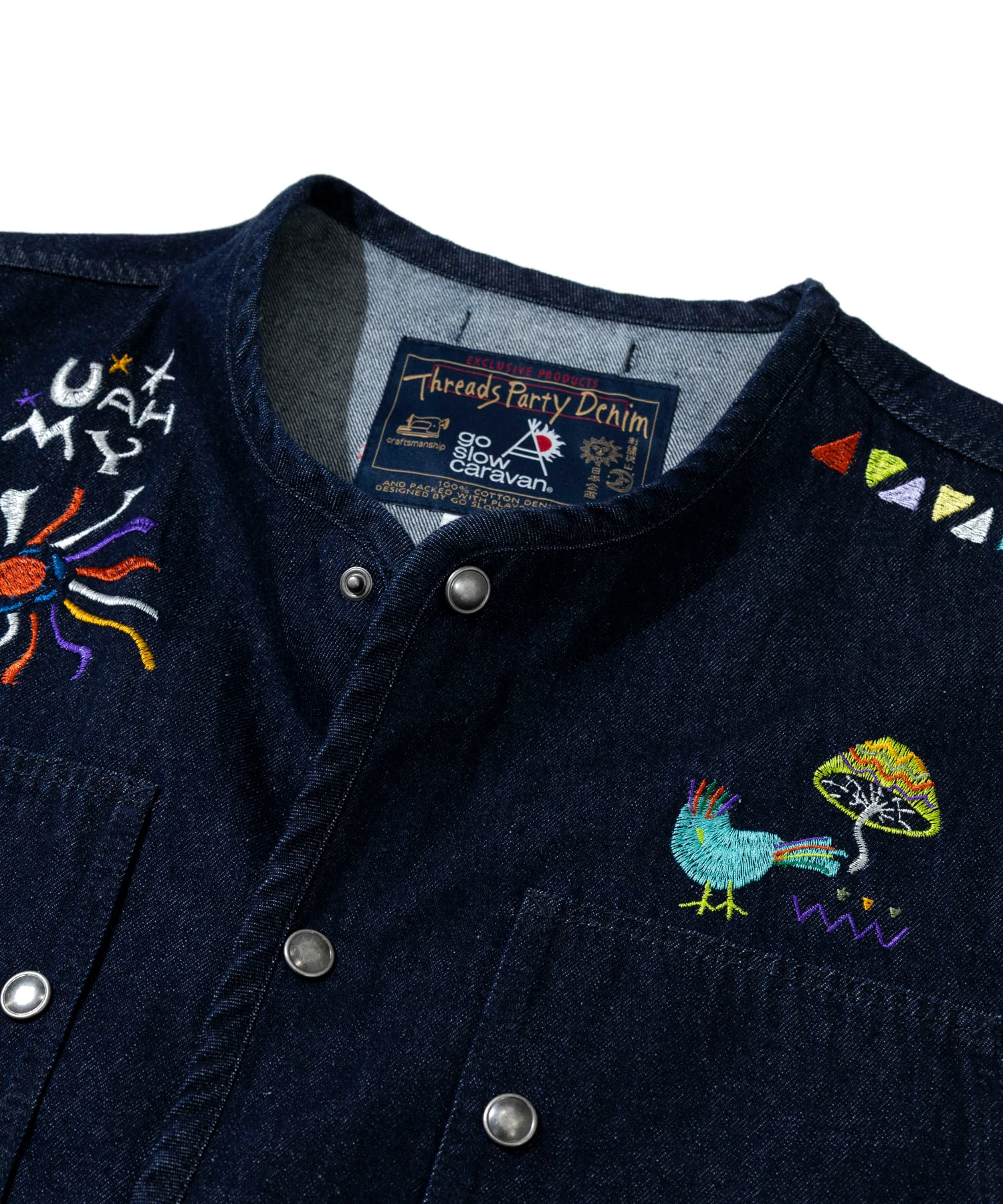 Threads Party Denim 刺繍ベスト (MENS/WOMENS)｜ファッション通販