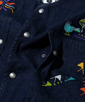 go slow caravan(ゴースローキャラバン) |Threads Party Denim 刺繍ベスト (MENS/WOMENS)
