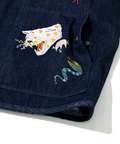 go slow caravan(ゴースローキャラバン) |Threads Party Denim 刺繍ベスト (MENS/WOMENS)