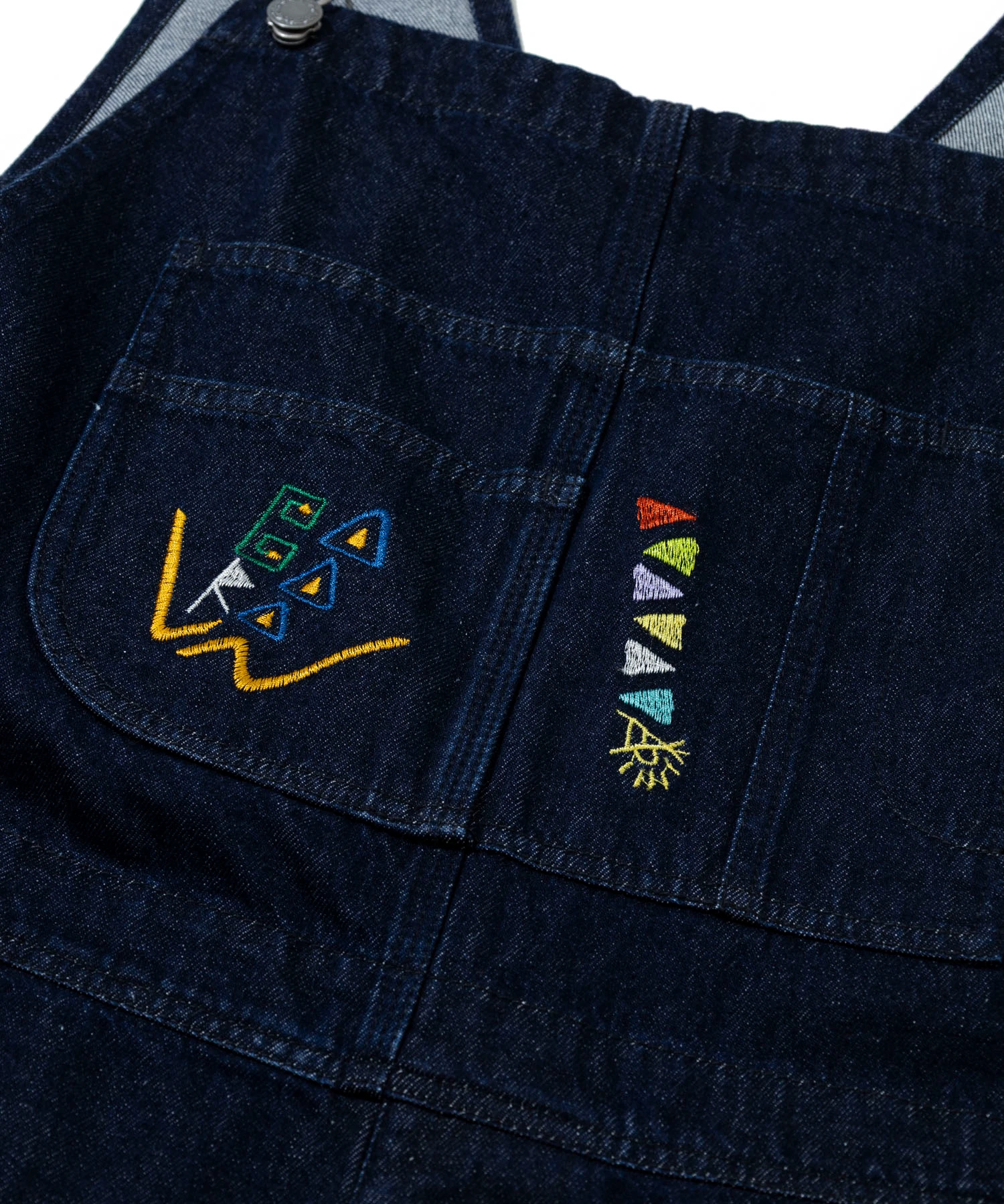Threads Party Denim 刺繍オーバーオール (MENS/WOMENS)｜ファッション
