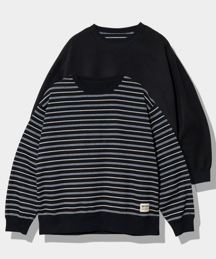 go slow caravan(ゴースローキャラバン) |BAYCANT/ベイカント ボーダーxフリース リバーシブルクルー (MENS)