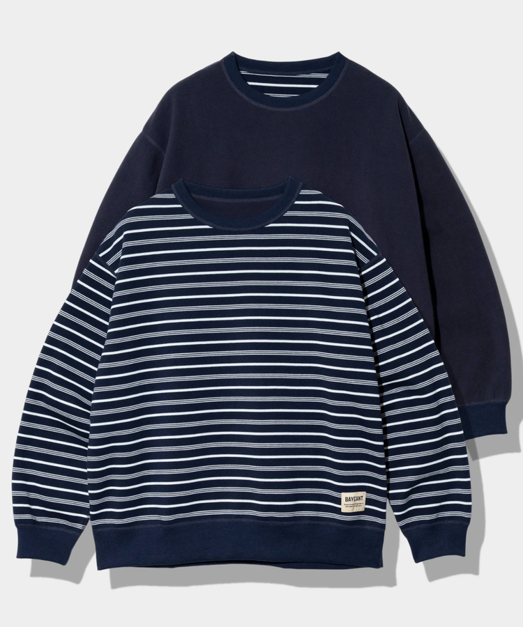 go slow caravan(ゴースローキャラバン) |BAYCANT/ベイカント ボーダーxフリース リバーシブルクルー (MENS)
