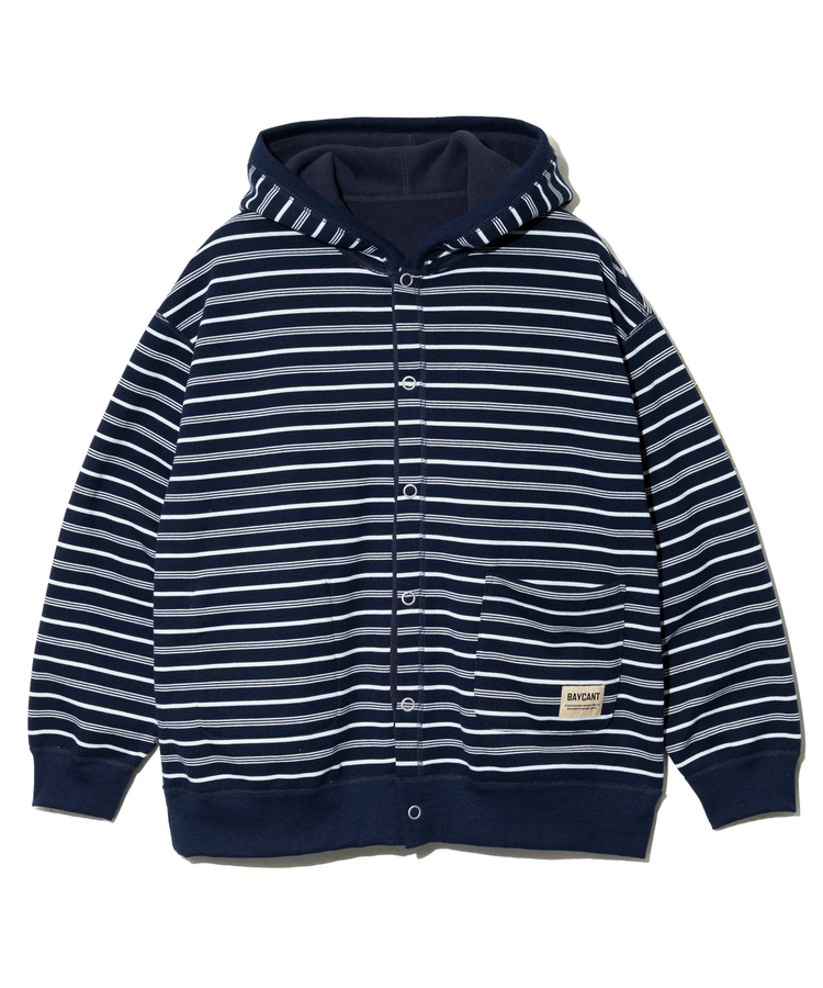 go slow caravan(ゴースローキャラバン) |BAYCANT/ベイカント ボーダーxフリース リバーシブル フーディーカーデ (MENS)