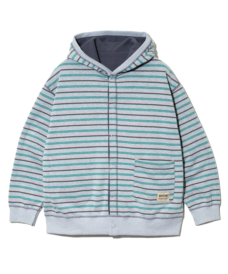 go slow caravan(ゴースローキャラバン) |BAYCANT/ベイカント ボーダーxフリース リバーシブル フーディーカーデ (MENS)
