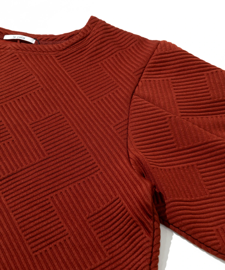 go slow caravan(ゴースローキャラバン) |le colis/ルコリ モザイクふくれジャガード袖コクーンPO (WOMENS)