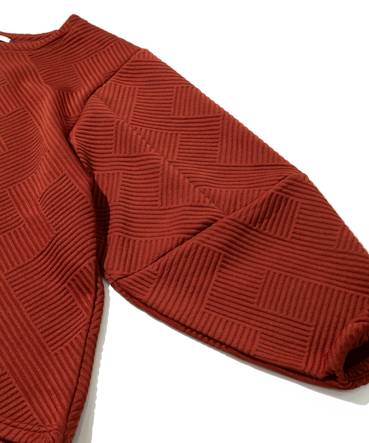 go slow caravan(ゴースローキャラバン) |le colis/ルコリ モザイクふくれジャガード袖コクーンPO (WOMENS)