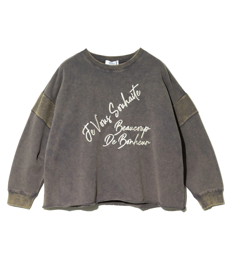 KAKELA&TRANQUIL/カケラ＆トランクイル MINI裏毛 鳥プリントクルー