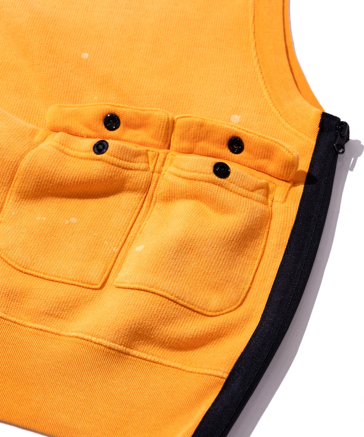 go slow caravan(ゴースローキャラバン) |UNIQUEインレイ G/D サイドZIP フーディーベスト (MENS)