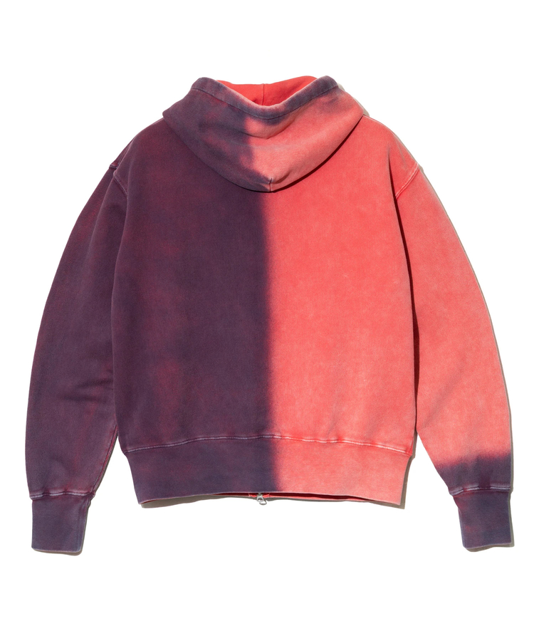 go slow caravan(ゴースローキャラバン) |UNIQUEインレイG/D 2TONE スプレーカラー  ZIP フーディー (MENS)