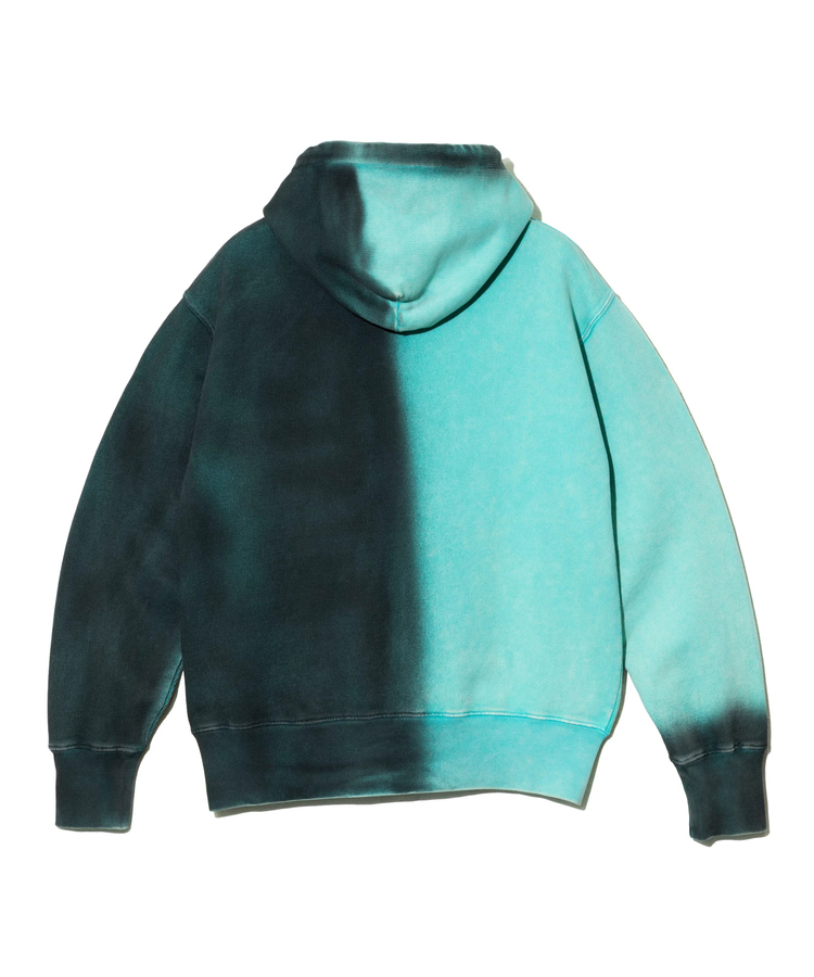 go slow caravan(ゴースローキャラバン) |UNIQUEインレイG/D 2TONE スプレーカラー  ZIP フーディー (MENS)